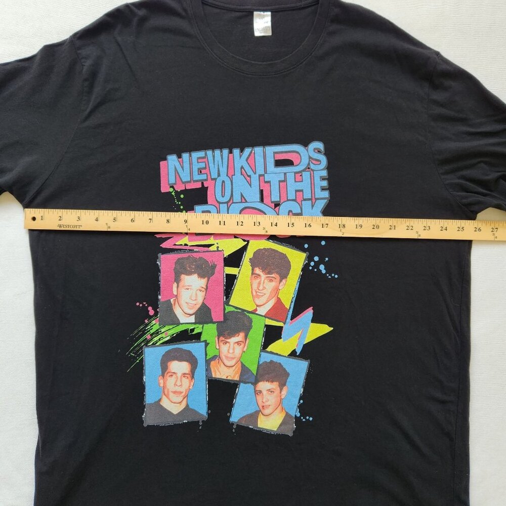 New Kids On The Block Black Graphic T-Shirt Retro Band Tee 90s Vegas Concert 3XL - Picture 7 of 9